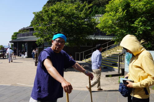 お散歩が終わって一服