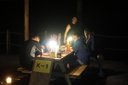 暗くなってからの雑談が楽しいですね